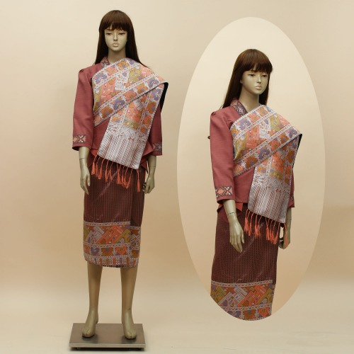 (대여)-라오스 씬 성인 여2 라오스전통의상,아시아전통의상대여,전통문화체험