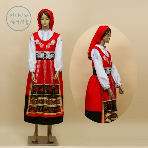 (대여)-포르투갈 사이아 드 바이싸 성인 여자 세계의상대여 무대의상 전통의상