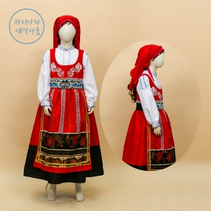 (대여)-포르투갈 사이아 드 바이싸 아동 여 세계의상대여  학예회 다문화체험 전통의상