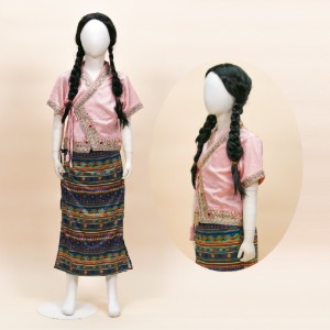 (대여)-미얀마 전통의상 아동 여자 세계의상대여 학예회 다문화체험 전통의상